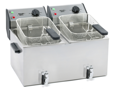 Frytownica podwójna ROLLER GRILL / 2x8 litrów z kranem