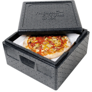 pojemnik termoizolacyjny do pizzy, czarny, V 32 l